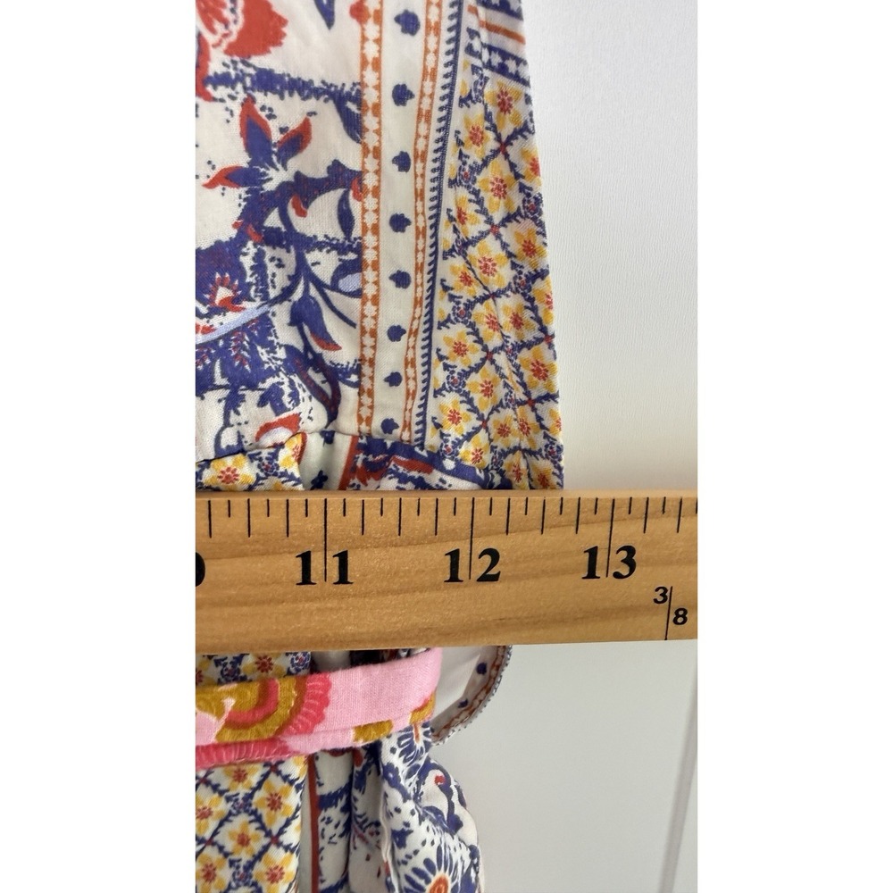 Anthropologie LET ME BE Patchwork Printed Overalls Size Small FLAW - Picture 4 of 10